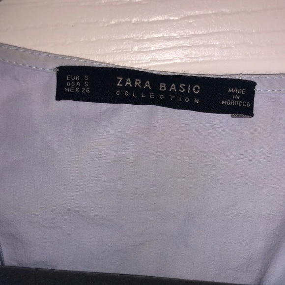 ZARA light blue wrap blouse with fun sleeves - Picture 2 of 3